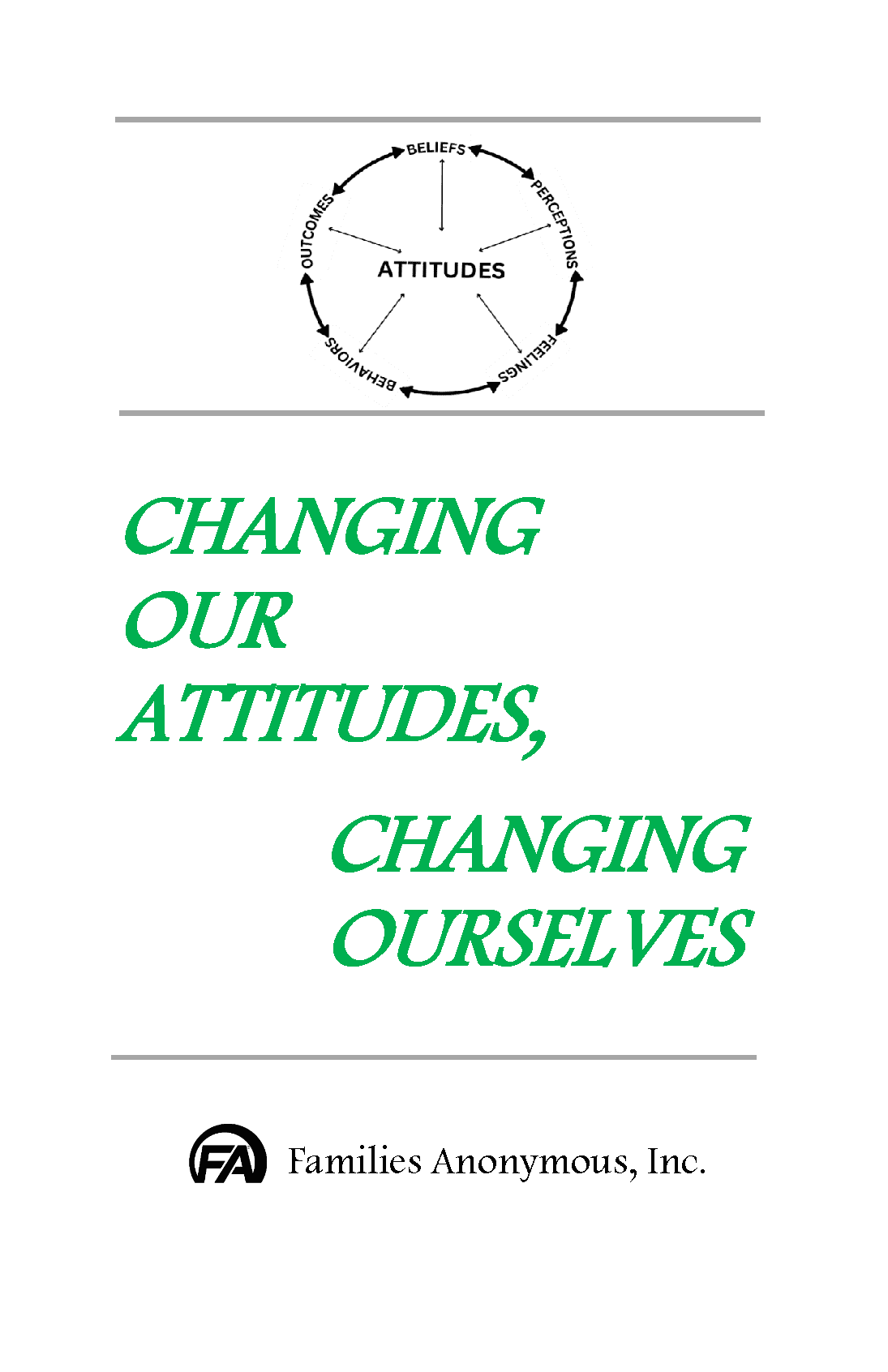 1039 Changing Our Attitudes Changing Ourselves Families Anonymous